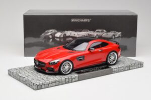 Mercedes Brabus AMG GT S C190 600 Mars Röd Minichamps 1:18 107032521 Metall — bild 6 av 6