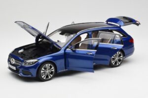 Mercedes C-Class S205 T-Modell Brilliant Blå Metallic Norev 1:18 B66960257 Metall — bild 2 av 8