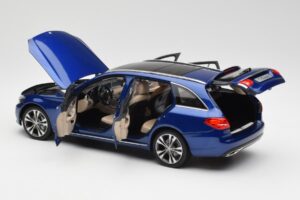 Mercedes C-Class S205 T-Modell Brilliant Blå Metallic Norev 1:18 B66960257 Metall — bild 5 av 8