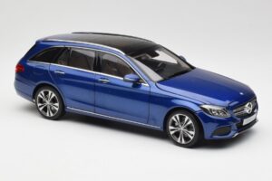 Mercedes C-Class S205 T-Modell Brilliant Blå Metallic Norev 1:18 B66960257 Metall — bild 6 av 8