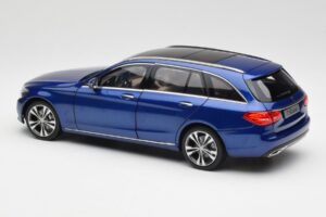 Mercedes C-Class S205 T-Modell Brilliant Blå Metallic Norev 1:18 B66960257 Metall — bild 7 av 8