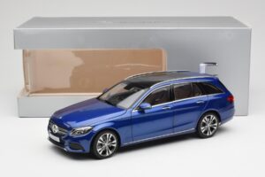 Mercedes C-Class S205 T-Modell Brilliant Blå Metallic Norev 1:18 B66960257 Metall — bild 8 av 8