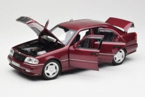 Mercedes AMG C36 W202 Almandine Röd Norev 1:18 B66040706 Metall — bild 2 av 8
