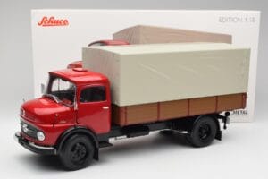 Mercedes L 911 Röd Schuco 1:18 450016400 Metall — bild 8 av 8