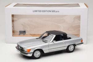 Mercedes R107 380 SL Silver Norev 1:18 183725 Metall — bild 8 av 8