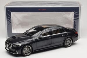 Mercedes S-Class W223 AMG Line Anthracite Blue Norev 1:18 183800 Metall — bild 8 av 8