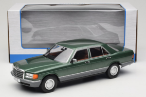 Mercedes S-Class W126 Metallic Green MCG 1:18 MCG18549 Metall — bild 6 av 6