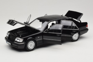 Mercedes S-Class W140 S600 Obsidian Black Metallic Norev 1:18 183045 Metall — bild 2 av 8