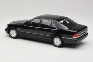 Mercedes S-Class W140 S600 Obsidian Black Metallic Norev 1:18 183045 Metall — bild 7 av 8