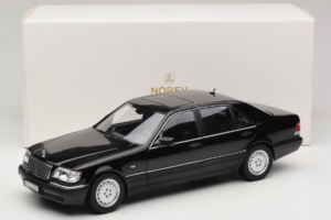 Mercedes S-Class W140 S600 Obsidian Black Metallic Norev 1:18 183045 Metall — bild 8 av 8