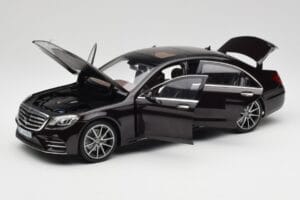 Mercedes S-Class W222 AMG Line Ruby Svart Metallic Norev 1:18 183483 Metall — bild 2 av 8