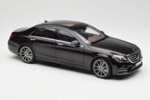 Mercedes S-Class W222 AMG Line Ruby Svart Metallic Norev 1:18 183483 Metall — bild 6 av 8