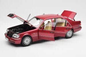 Mercedes S500 W140 Röd Metallic Norev 1:18 183579 Metall — bild 2 av 8