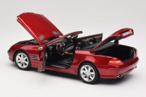 Mercedes SL 500 R230 Red Metallic Begränsad Upplaga Norev 1:18 183841 Metall — bild 5 av 8