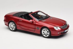 Mercedes SL 500 R230 Red Metallic Begränsad Upplaga Norev 1:18 183841 Metall — bild 6 av 8