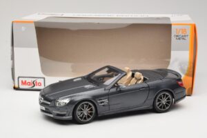 Mercedes SL65 AMG Black Series R230 Matte Black Maisto 1:18 36198 Metall — bild 8 av 8