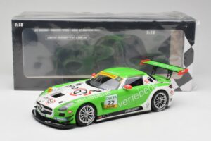 Mercedes AMG SLS C197 GT3 MS Racing #22 V. Sigacev / C. Stoll ADAC GT Masters 2011 Minichamps 1:18 151113102 Metall — bild 6 av 6