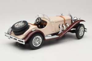 Mercedes SSK Beige & Mörkröd Bburago 1:18 3009-M4 Metall — bild 2 av 6
