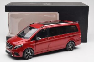 Mercedes V-Class W447 Designo Hyacinth Röd Metallic Norev 1:18 B66004166 Metall — bild 7 av 7
