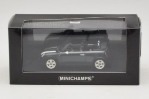 Mini Cooper Cabriolet Grön Med Vit Rand Minichamps 1:43 80420309093-R1 Metall — bild 5 av 5
