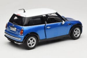 Mini Cooper R50 Blå med Vitt Tak Mondo Motors 1:18 MINI004 Metall — bild 3 av 8