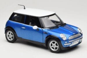 Mini Cooper R50 Blå med Vitt Tak Mondo Motors 1:18 MINI004 Metall — bild 6 av 8
