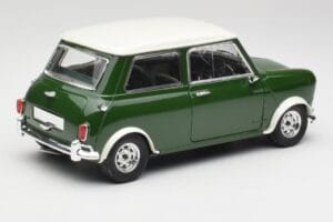 Mini Cooper S British Racing Grön & Old English Vit Solido 1:18 8021 Metall — bild 3 av 8
