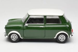 Mini Cooper S British Racing Grön & Old English Vit Solido 1:18 8021 Metall — bild 4 av 8
