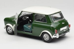 Mini Cooper S British Racing Grön & Old English Vit Solido 1:18 8021 Metall — bild 5 av 8