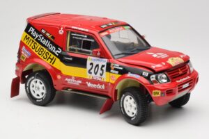 Mitsubishi Pajero Rallye Raid #205 Paris-Dakar Rally 2001 Solido 1:18 9022 Metall — bild 6 av 8