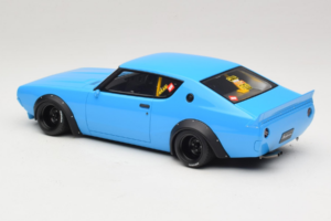 Nissan Skyline 2000 GT-R KPGC110 LB Works Blå Otto 1:18 OT1210 Resin — bild 4 av 6