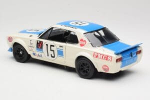 Nissan Skyline 2000GT-R KPGC10 #15 K. Takahashi Nissan Works JTCC 1972 Kyosho 1:18 08122B Metall — bild 7 av 8