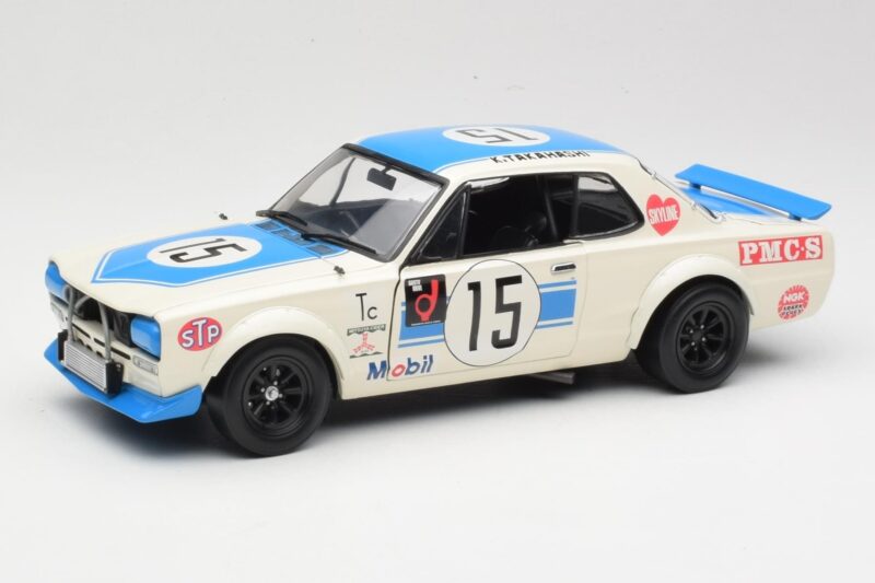 Nissan Skyline 2000GT-R KPGC10 #15 K. Takahashi Nissan Works JTCC 1972 Kyosho 1:18 08122B Metall