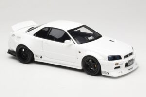 Nissan Skyline GT-R BNR34 by KRC Pearl White Otto 1:18 OT1135 Resin — bild 4 av 6