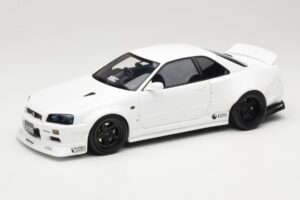 Nissan Skyline GT-R BNR34 by KRC Pearl White Otto 1:18 OT1135 Resin