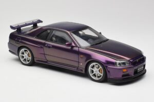 Nissan Skyline GT-R R34 V-Spec Midnight Lila AUTOart 1:18 77305 Metall — bild 6 av 8
