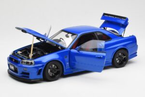 Nissan Skyline GT-R R34 NISMO Z-Tune Bayside Blå AUTOart 1:18 77354 Komposit — bild 2 av 8