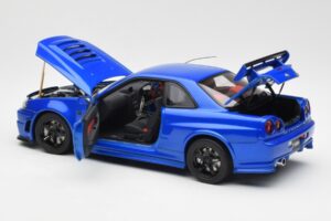Nissan Skyline GT-R R34 NISMO Z-Tune Bayside Blå AUTOart 1:18 77354 Komposit — bild 5 av 8