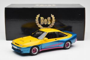 Opel Manta Gul Blå BoS Models 1:18 BOS279 Metall — bild 6 av 6