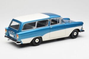 Opel Rekord P1 Caravan Blå Metallic Minichamps 1:18 180043210 Metall — bild 3 av 8