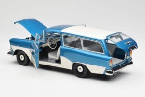 Opel Rekord P1 Caravan Blå Metallic Minichamps 1:18 180043210 Metall — bild 5 av 8