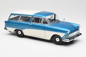 Opel Rekord P1 Caravan Blå Metallic Minichamps 1:18 180043210 Metall — bild 6 av 8