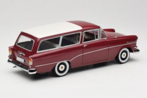 Opel Rekord P1 Caravan Röd Minichamps 1:18 180043211 Metall — bild 3 av 8