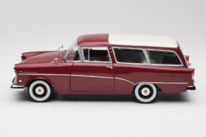 Opel Rekord P1 Caravan Röd Minichamps 1:18 180043211 Metall — bild 4 av 8