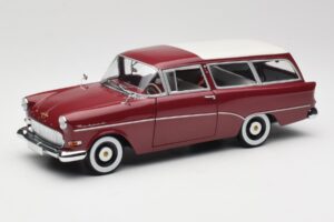 Opel Rekord P1 Caravan Röd Minichamps 1:18 180043211 Metall