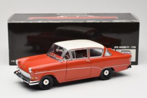 Opel Rekord P1 Röd Minichamps 1:18 180043201 Metall — bild 8 av 8
