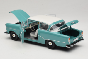 Opel Rekord P1 Turkosblå Minichamps 1:18 180043200 Metall — bild 5 av 8