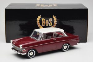 Opel Rekord P2 Mörkröd & Vit BoS Models 1:18 BOS415 Resin — bild 6 av 6