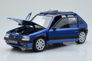 Peugeot 205 GTi 1.9 Med Taklucka Miami Blå Norev 1:18 184844 Metall — bild 2 av 8