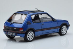 Peugeot 205 GTi 1.9 Med Taklucka Miami Blå Norev 1:18 184844 Metall — bild 3 av 8